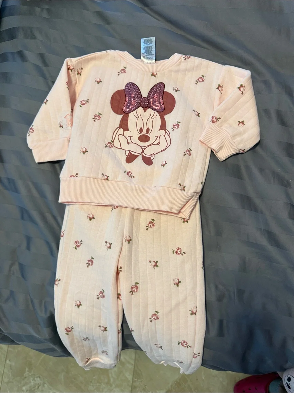 Disney Minnie Mouse Light Pink sweatpants set